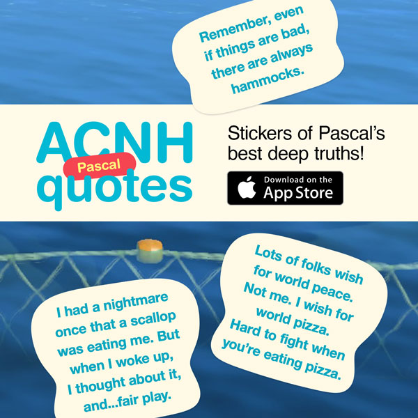 (ACNH Pascal Quotes — iOS Stickers)