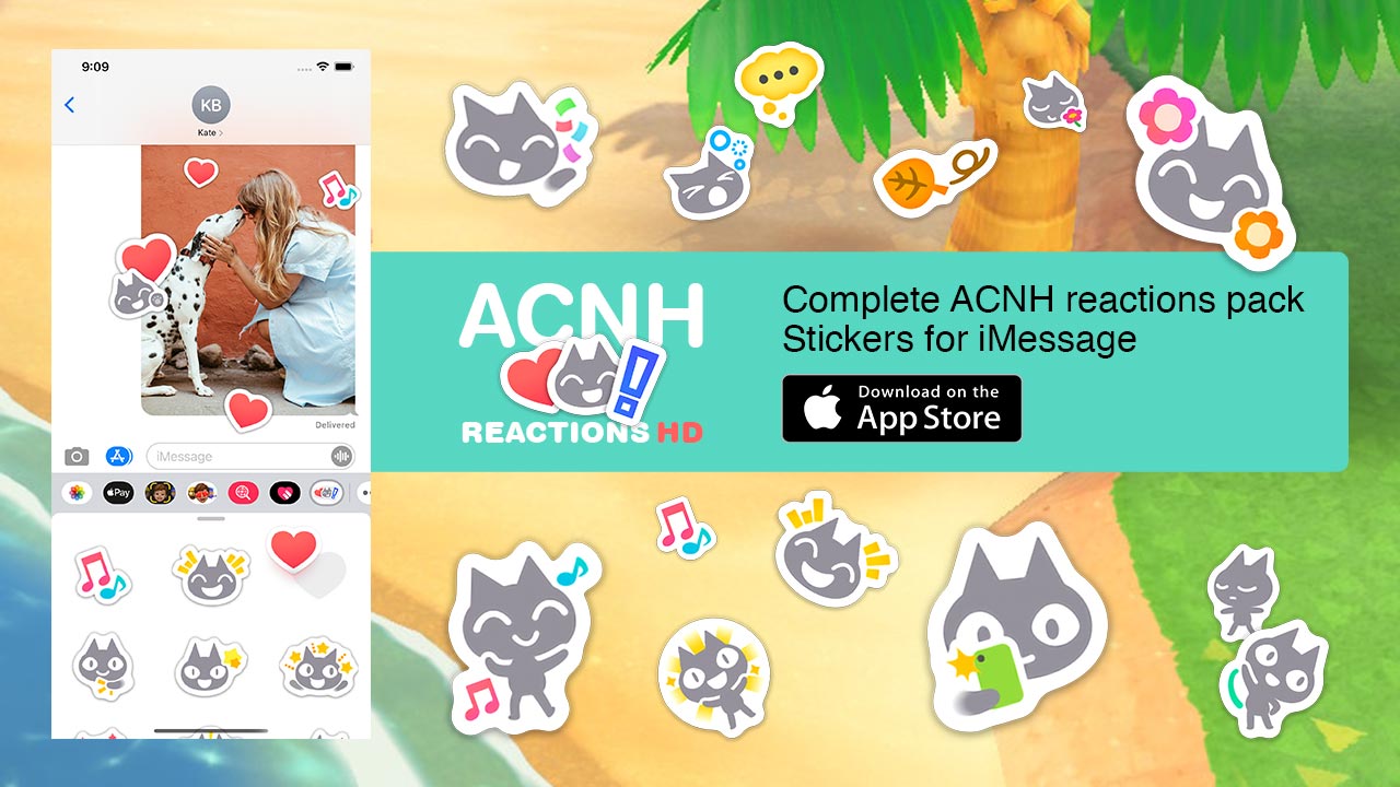 (ACNH Reactions HD — Stickers for iMessage)