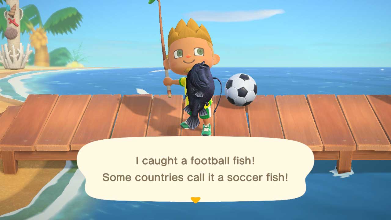(Animal Crossing NH Footbal Fish Image)