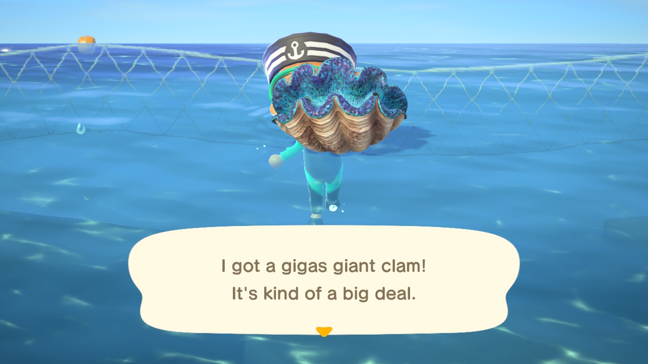 (Animal Crossing NH Gigas Giant Clam Image)
