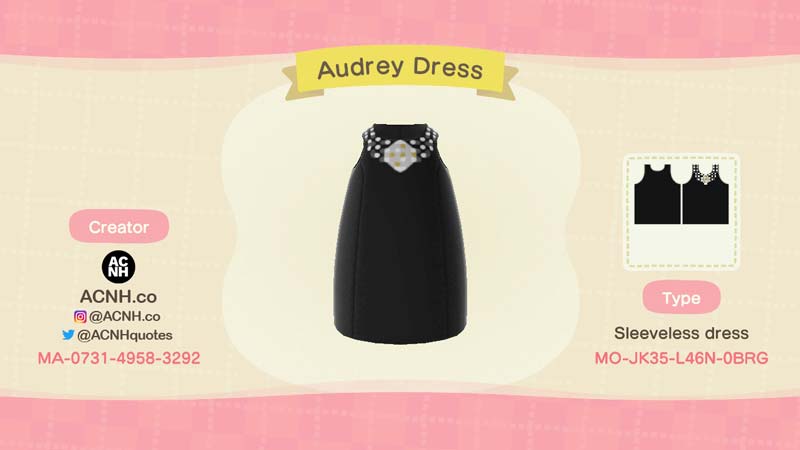 (Audrey Dress Design Code Image)