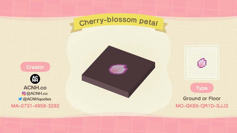 (Cherry-Blossom Petal Custom Design Code Image)