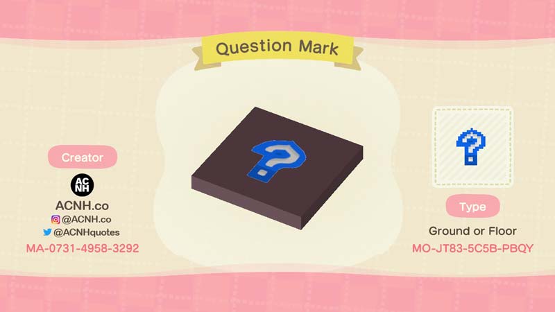 (Question Mark Custom Design Code Image)