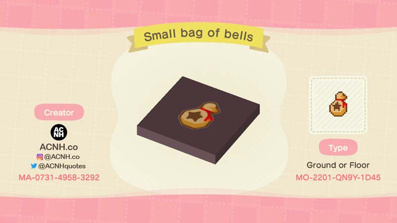 (Small Bag of Bells Custom Design Code Image)