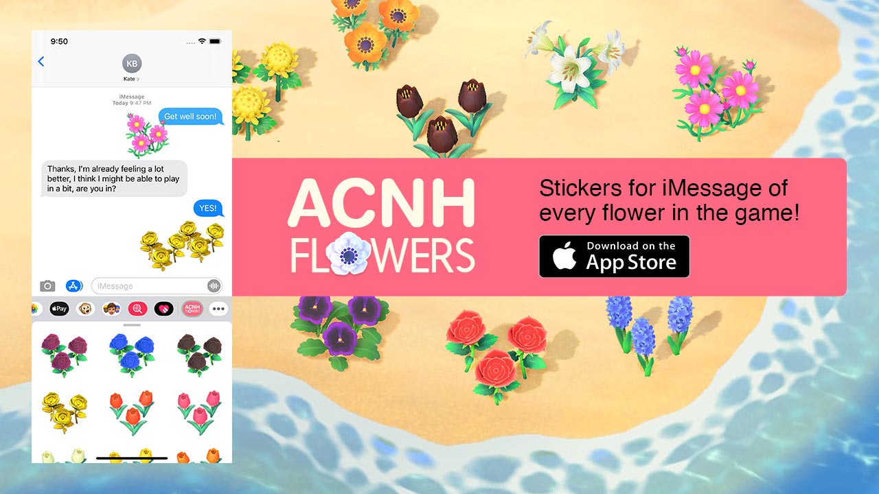 (ACNH Flowers — Stickers for iMessage)