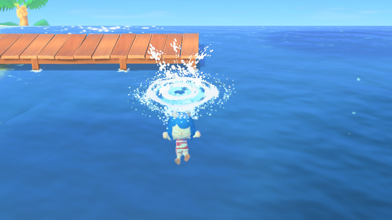 (Animal Crossing NH Diving Image)